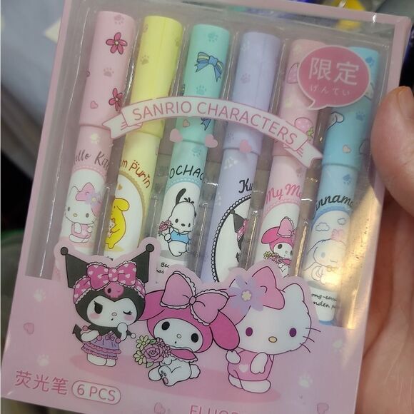 Brand New Set of 6 Sanrio Highlighters Pen - Picture 3 of 4